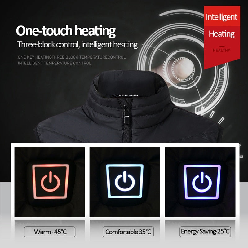 Waterproof Smart Heated Vest - Best Xmas Gift
